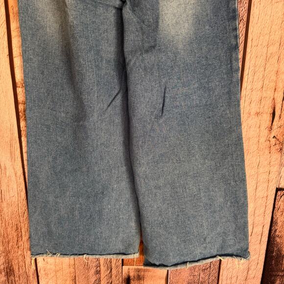 Zero Plus Cropped Denim Culottes Wide Leg Medium Wash Blue Jeans Size 27 Casual - Picture 6 of 10